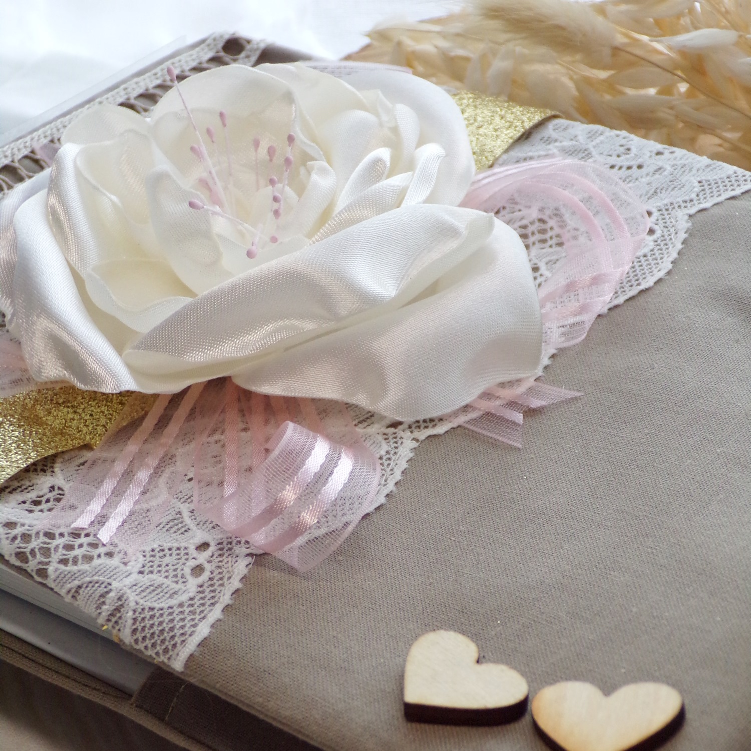 livre dor mariage personnalisé fait main