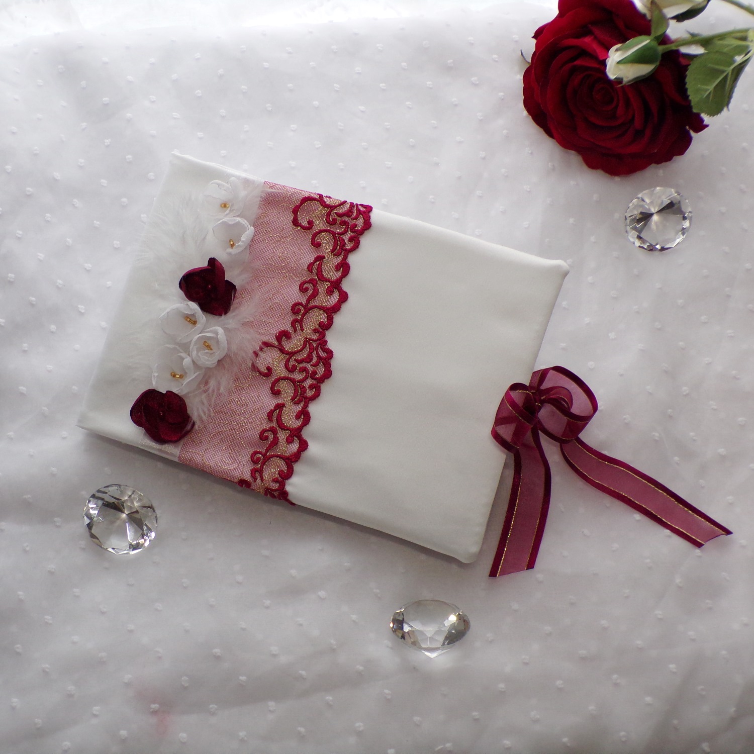 livre dor rouge blanc doré mariage personnaliser
