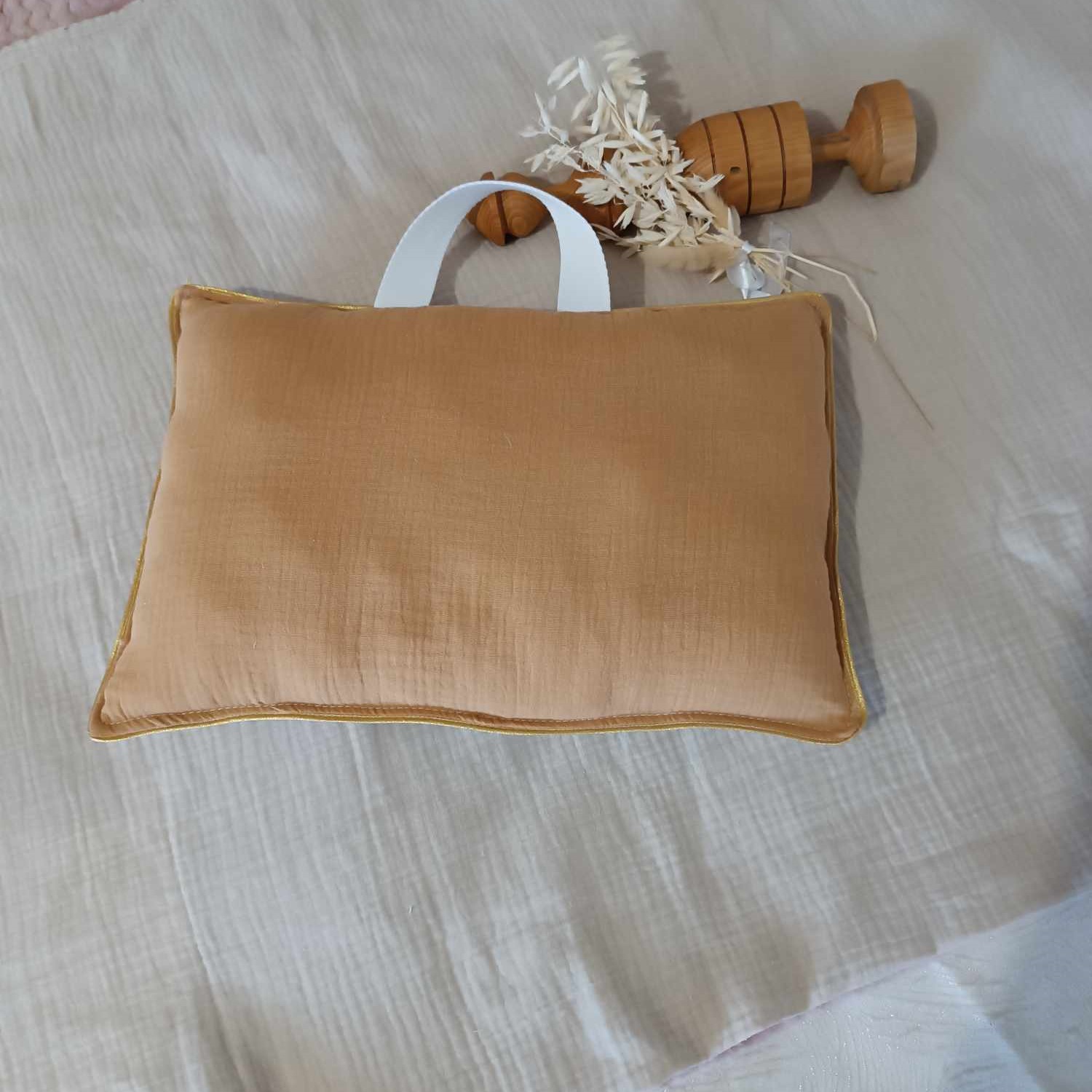 coussin enfant sieste maternelle koala anse poignée