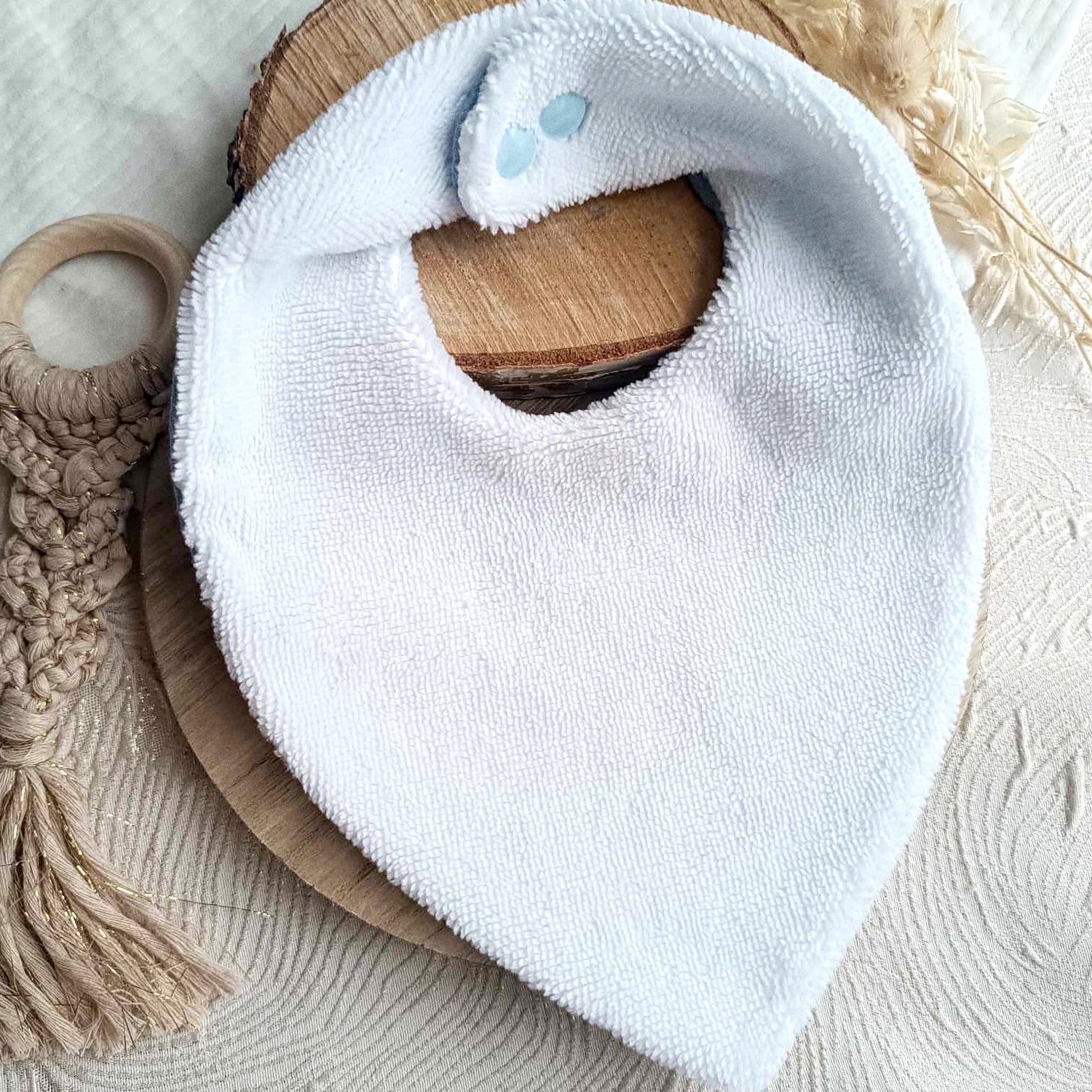 bavoir naissance eponge bambou fait main