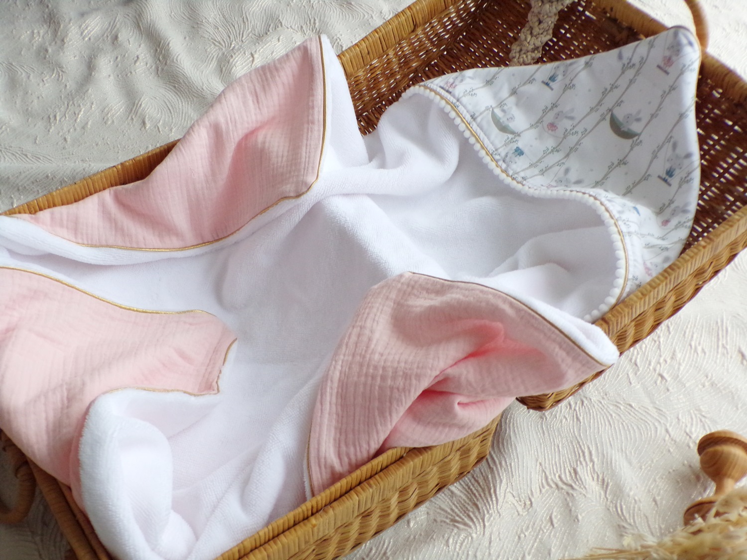 cadeau de naissance fille lapin fait main