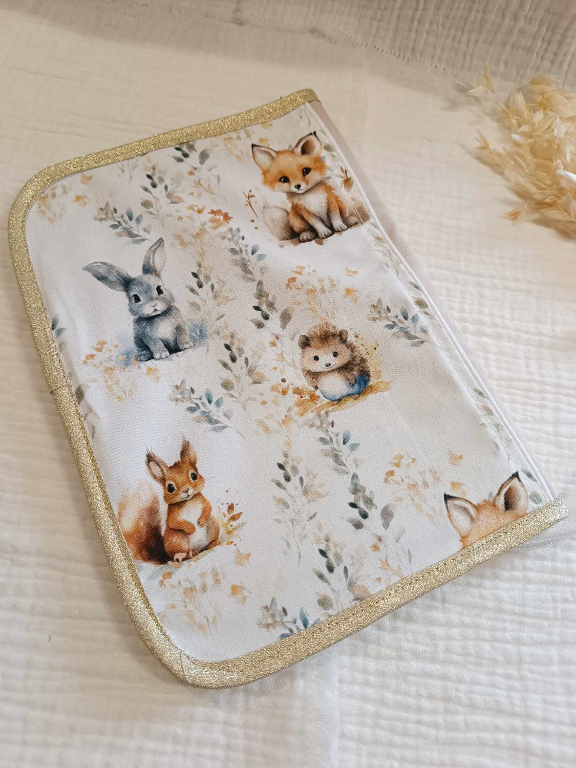 carnet de santé renard personnalisé zippé
