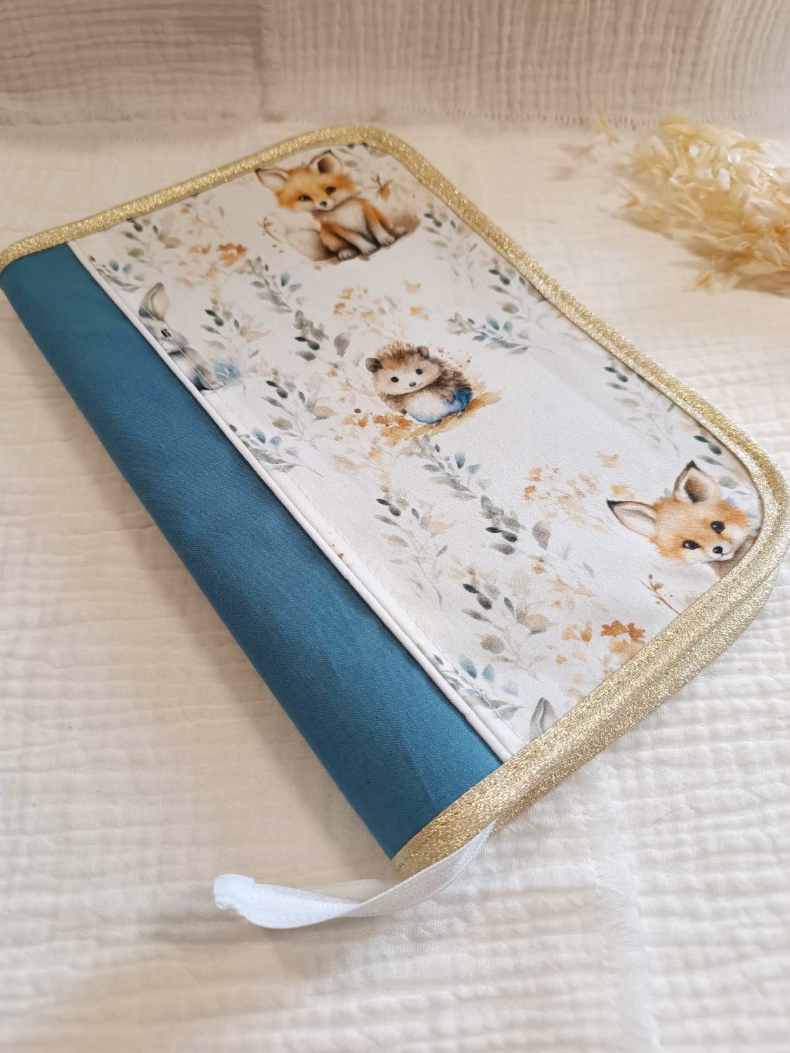 protège carnet de santé animaux foret renard