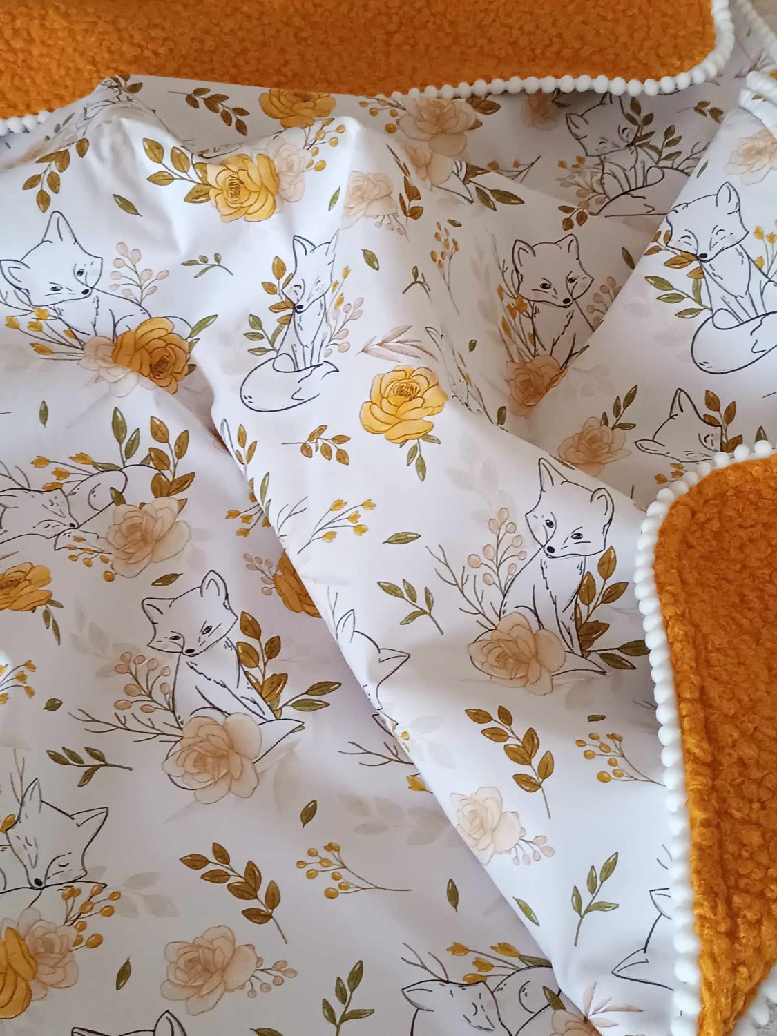 cadeau de naissance renard fait main couverture