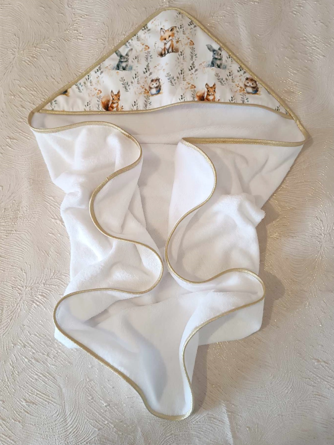 cadeau naissance artisanal mixte animaux de la foret renard lapin