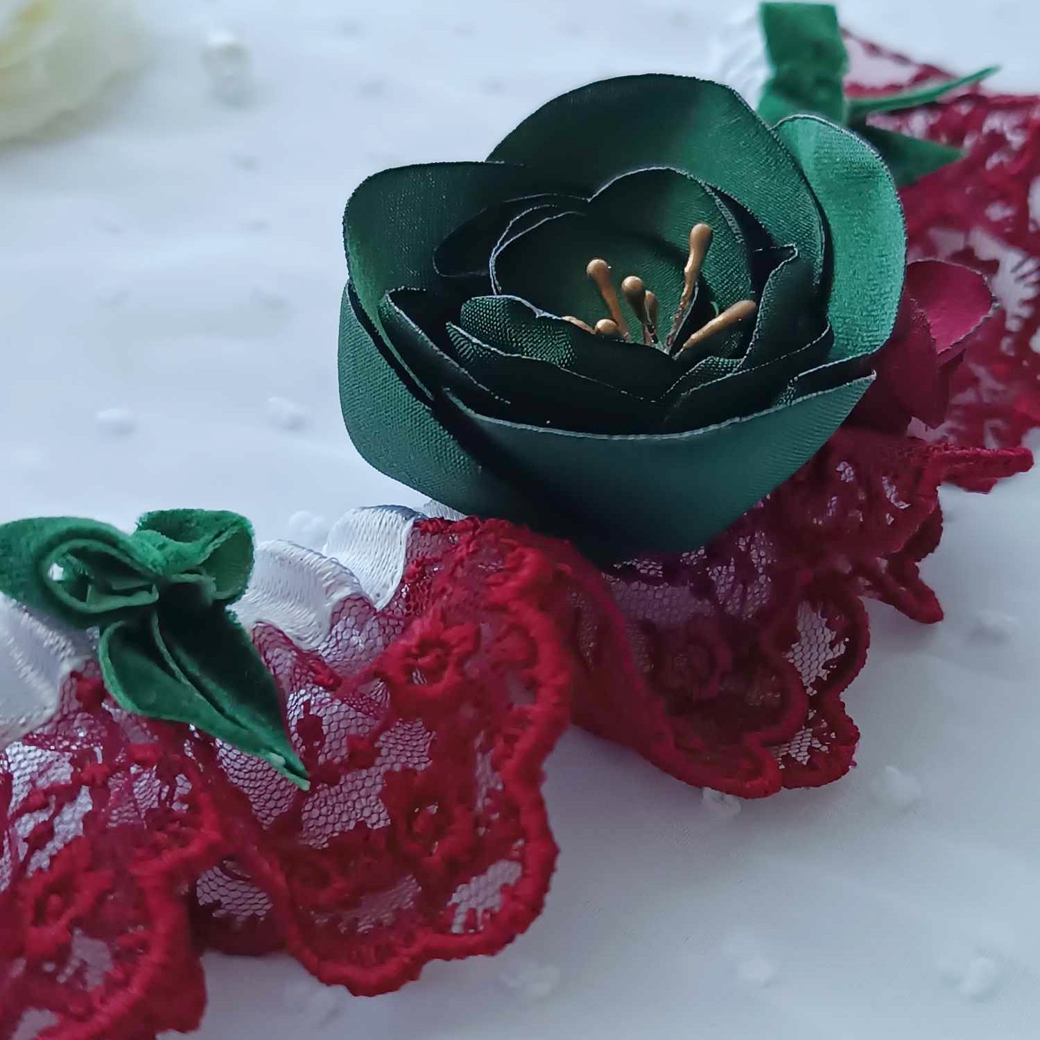 jarretière mariage dentelle satin personnalise