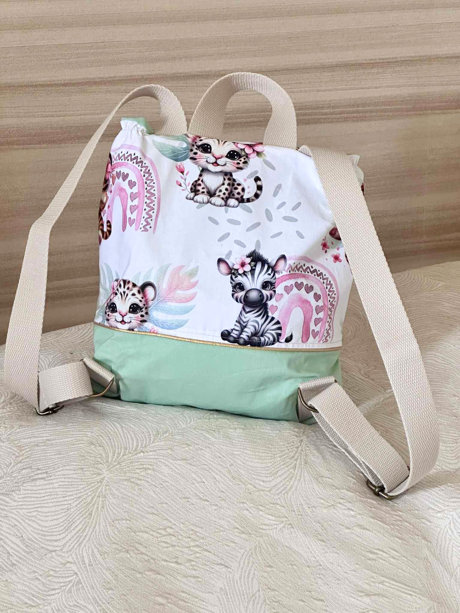 sac a dos enfant maternelle jungle personnaliser made in france
