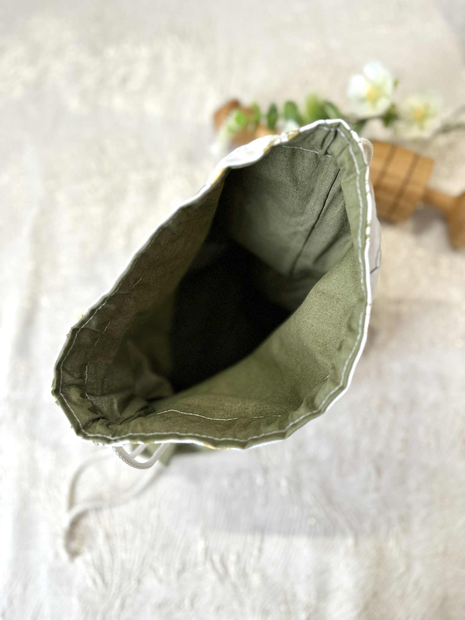 sac pochon coulissant crèche maternelle renard