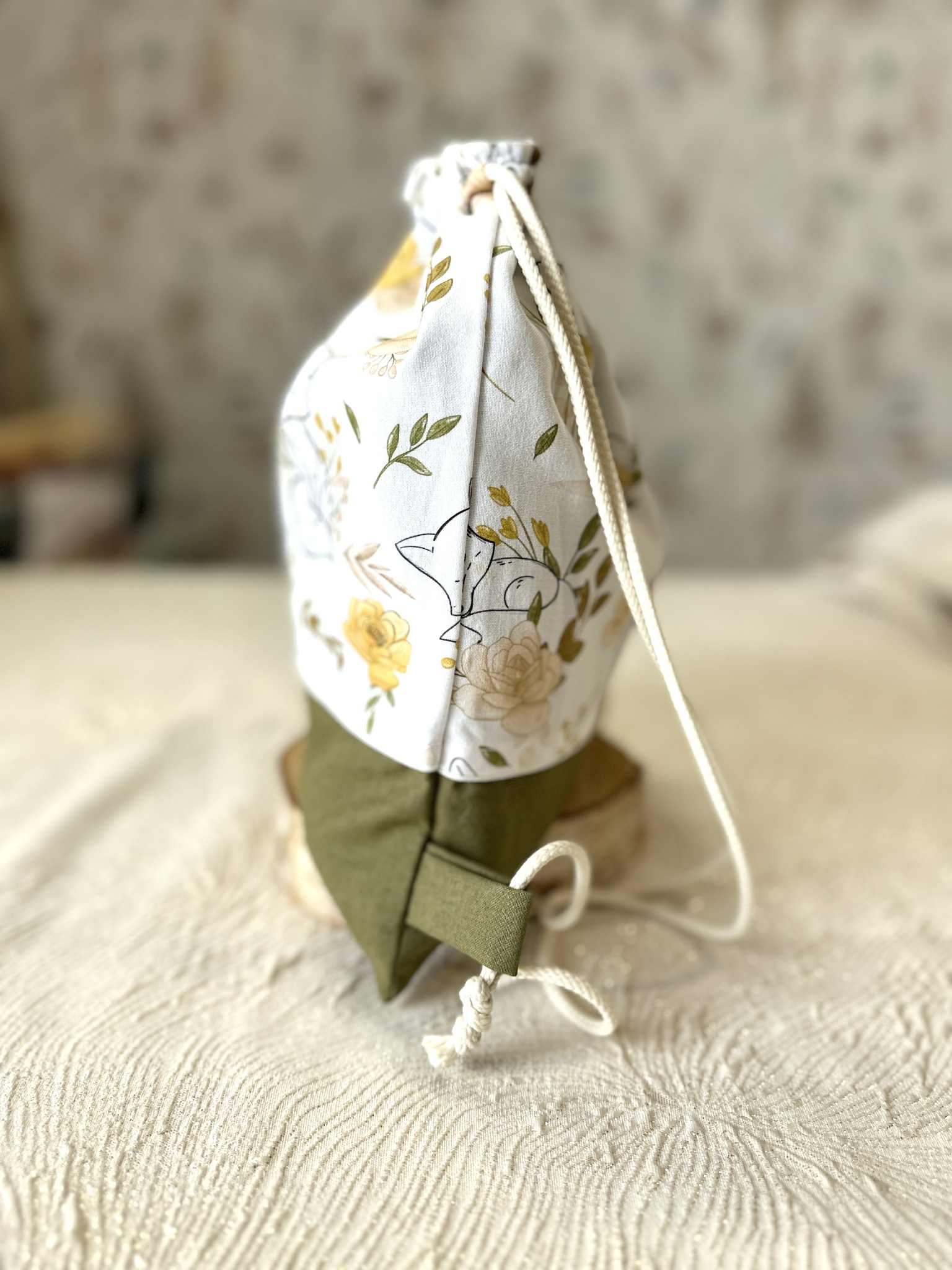 sac à dos coulissant crèche maternelle renard personnaliser