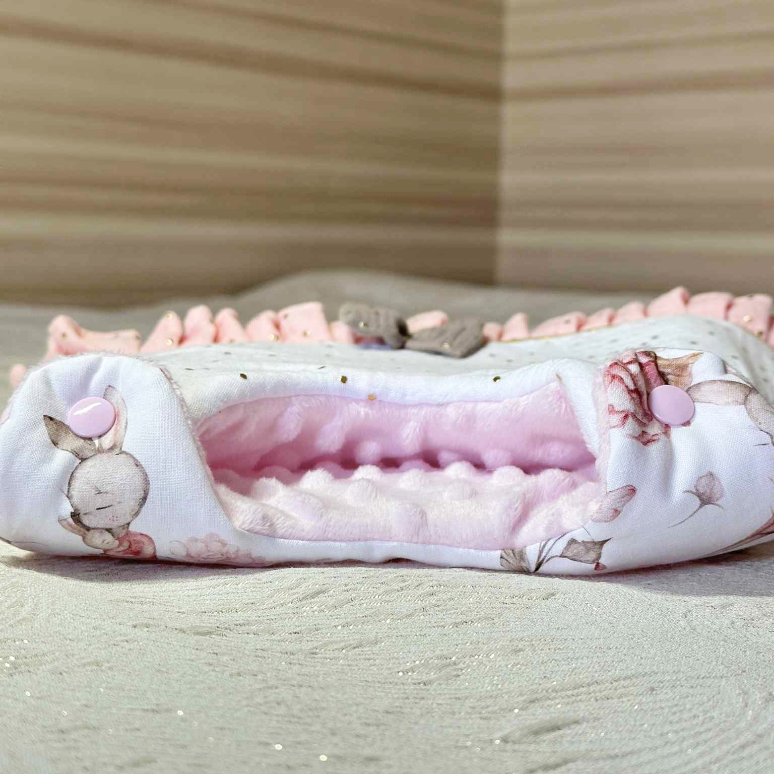 gigoteuse bébé hiver lapin rose câlin poudré cadeau naissance