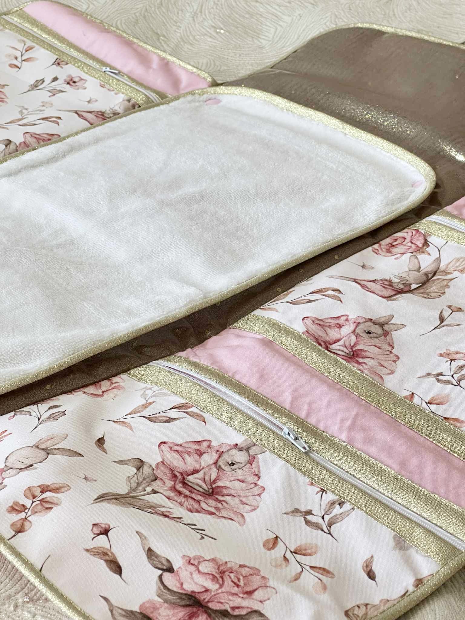 tapis à langer pochettes étanche nomade éponge bambou made in france personnalisé câlin poudré