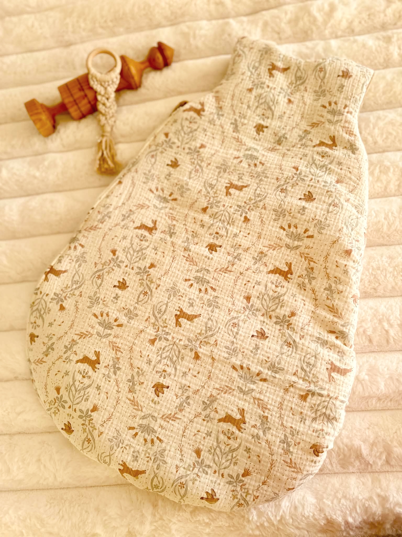 gigoteuse naissance lapin beige