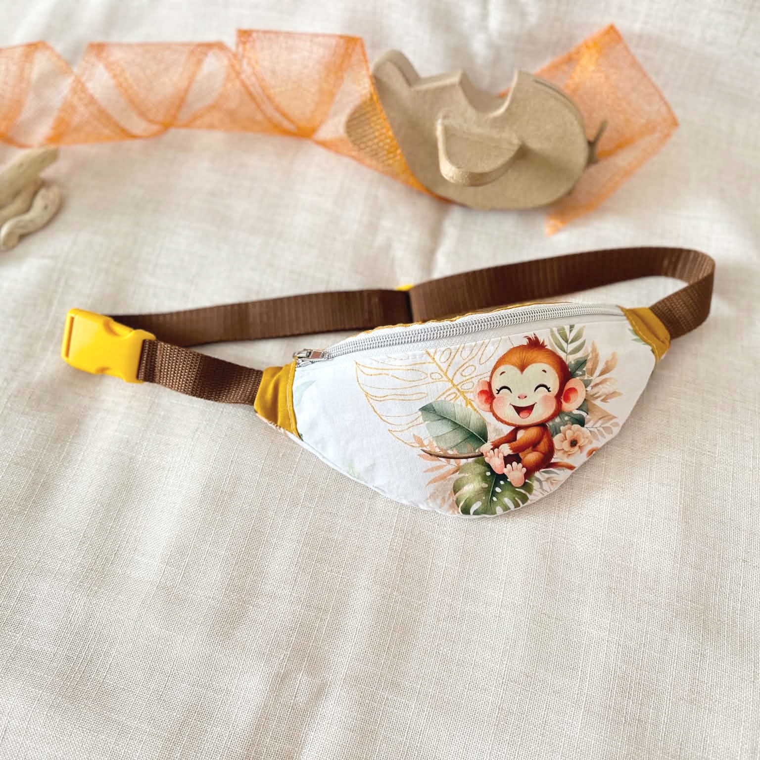 sac banane enfant personnalisable singe