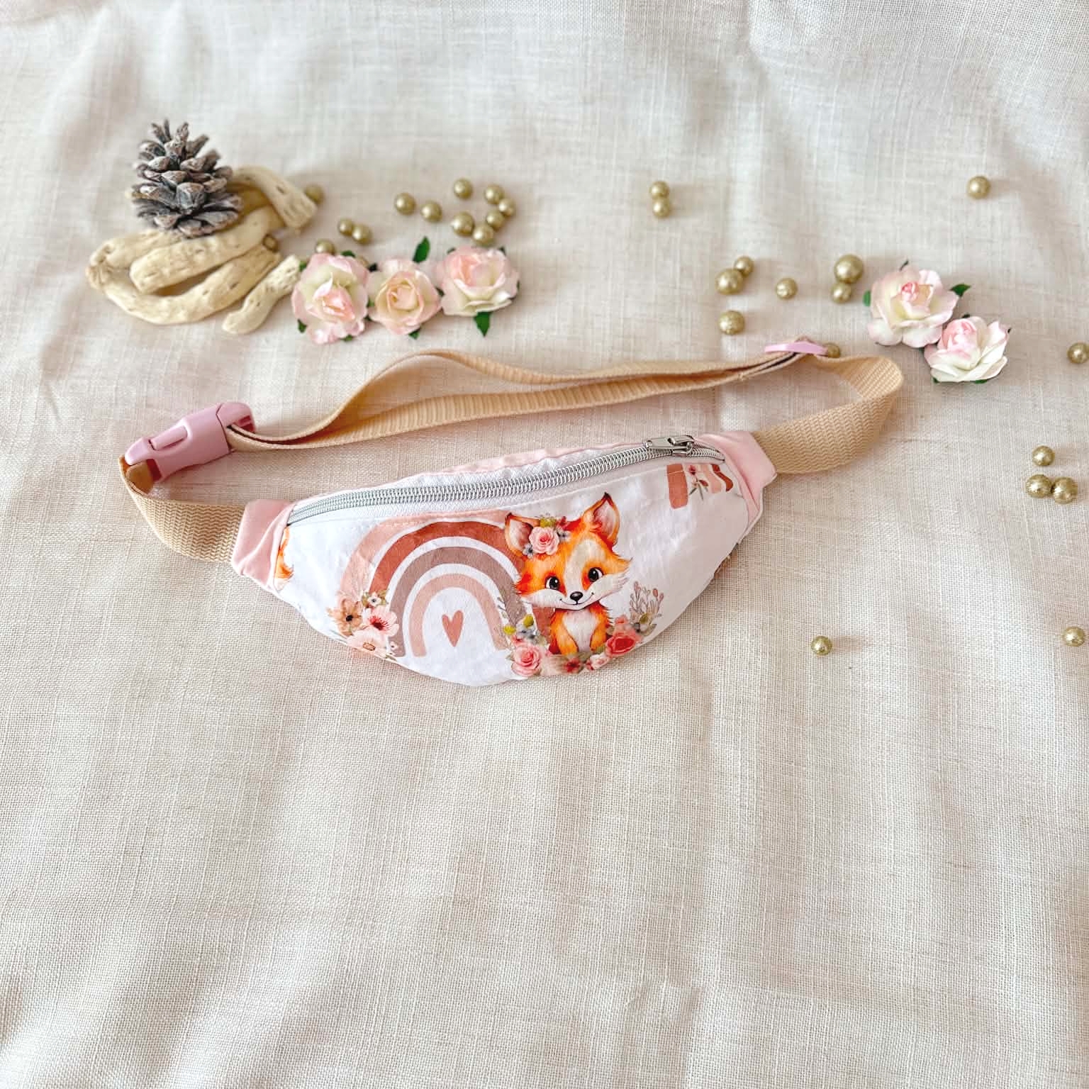 sac banane fille renard boheme personnalisé madeinfrance réglable