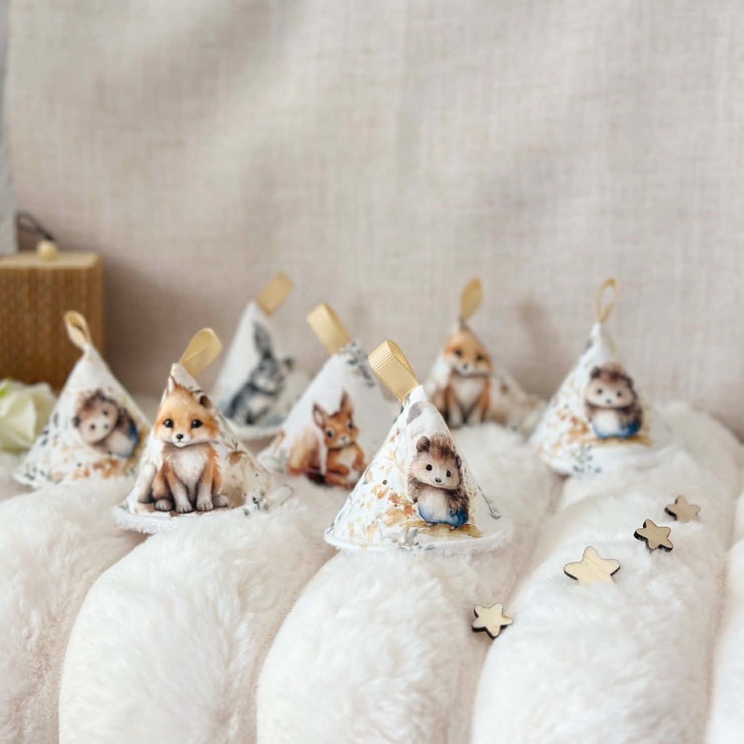 cadeau naissance artisanal garçon lapin renard doucefantaisie