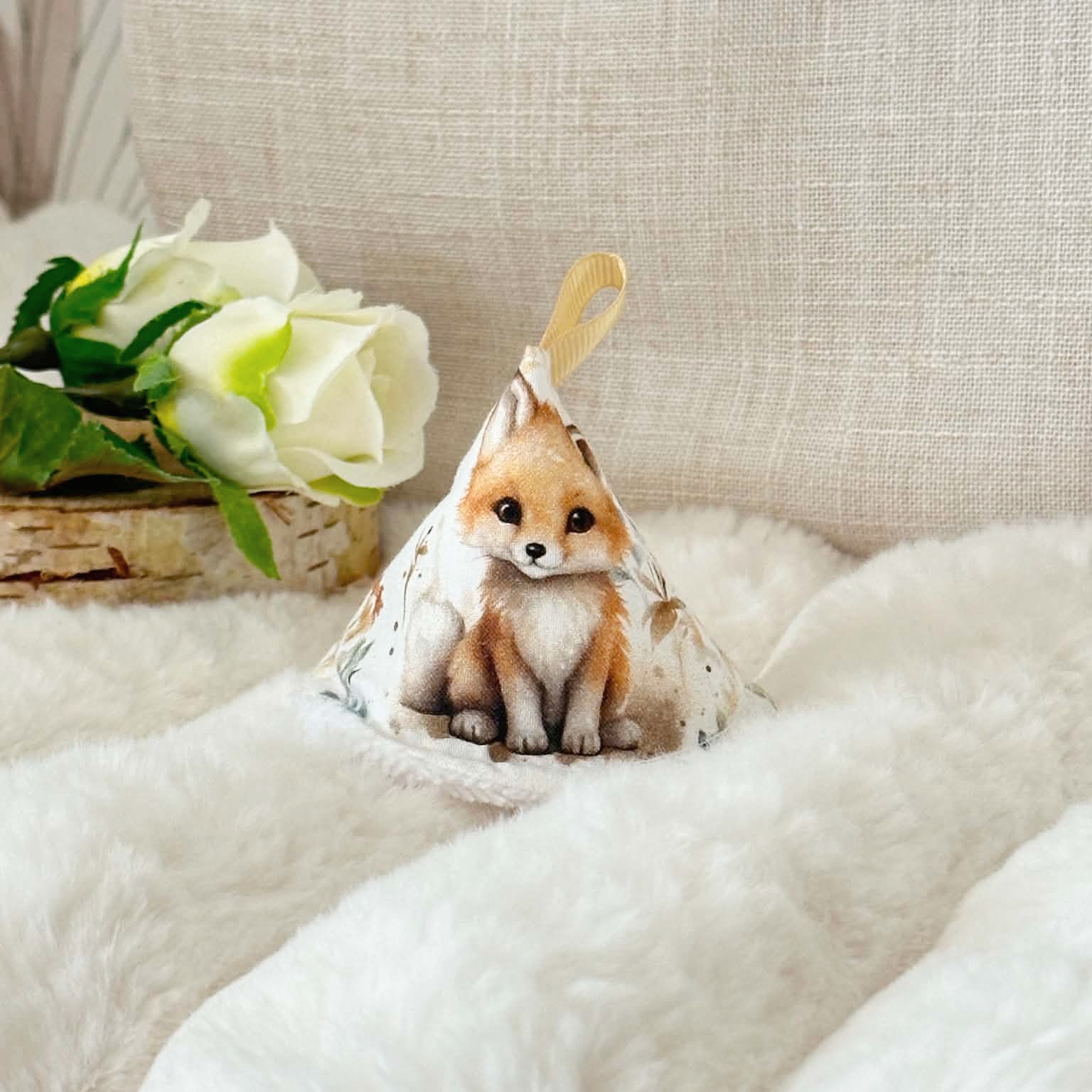 tipi antipipi bébé renard eponge bambou doucefantaisie