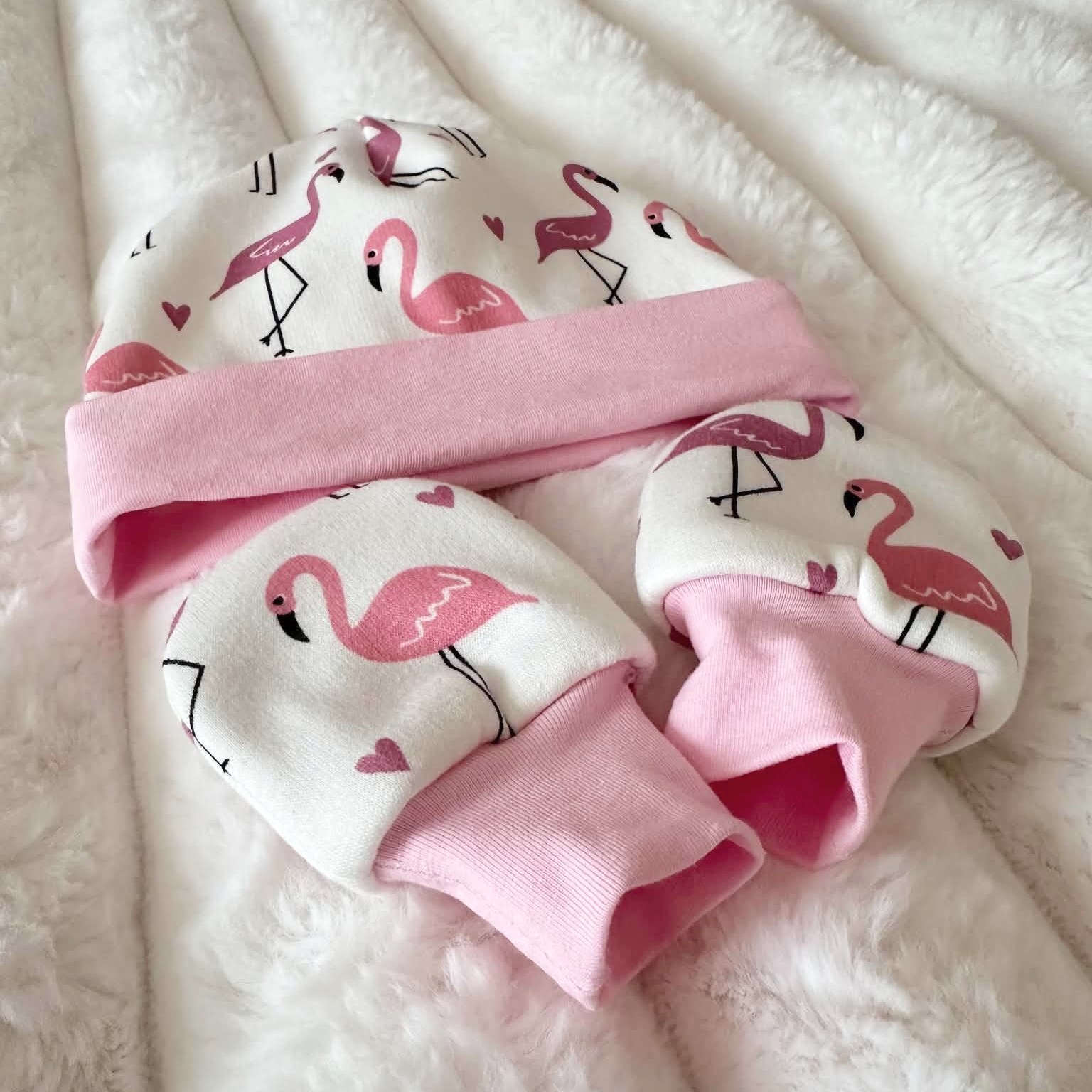 bonnet moufles anti griffes naissance personnalisable doucefantaisie