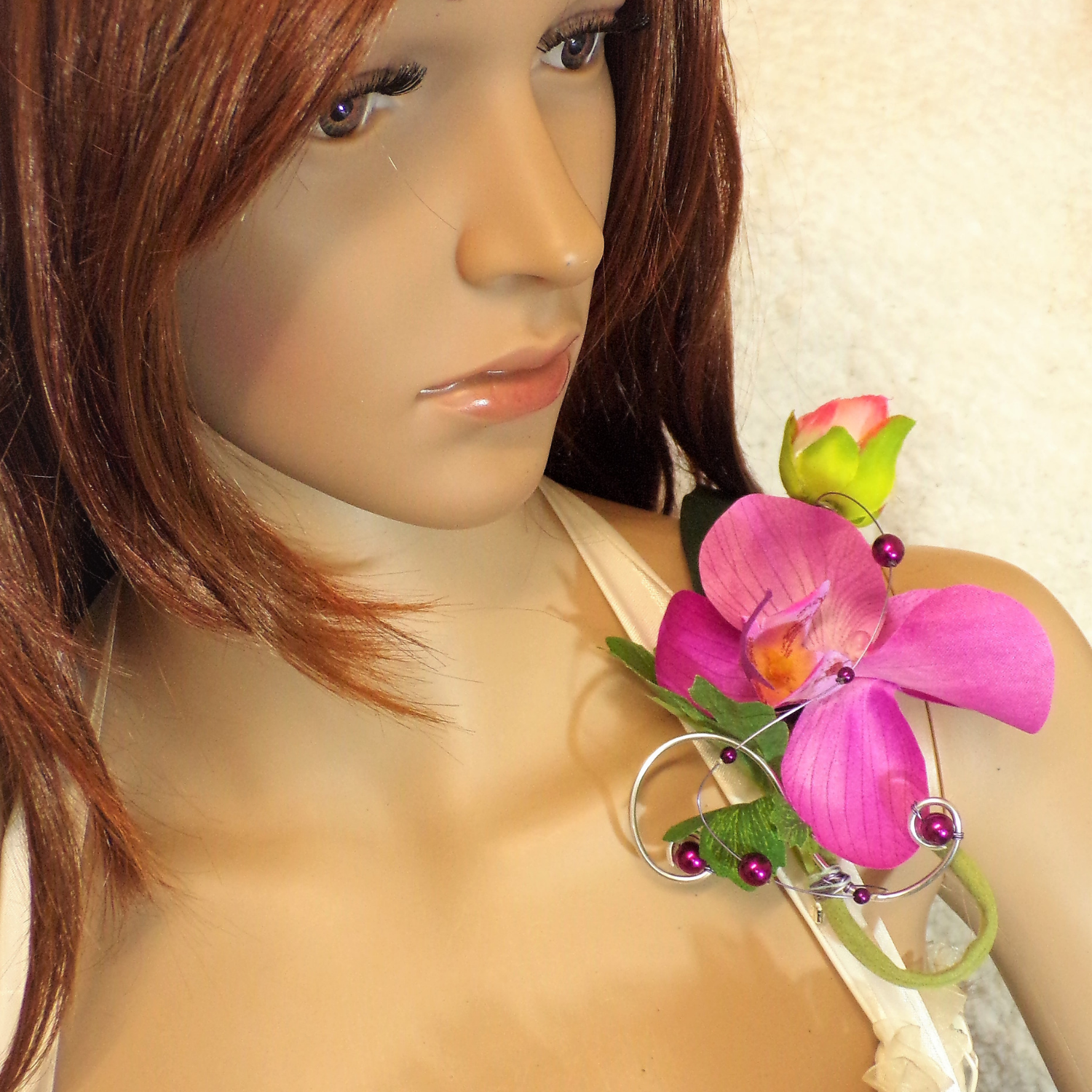 Bijou mariage orchidée broche fleur