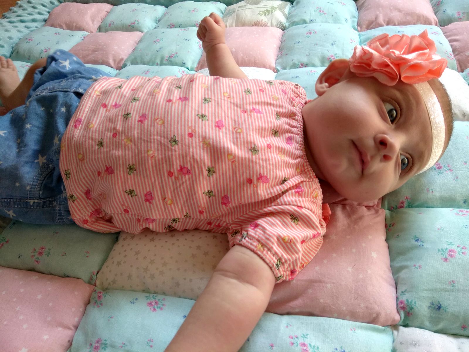 Bébé Fille Bandeau Avec Noeud Noeud 0-12 mois 100% Coton en Rouge Blanc Rose Rose 