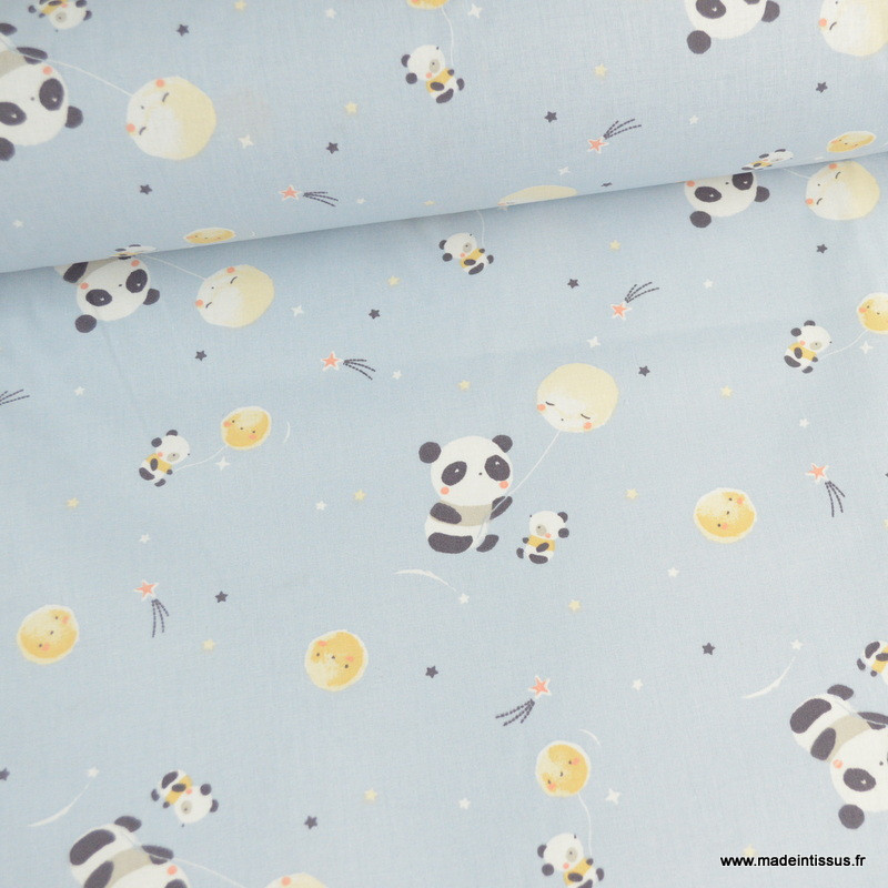 panda fond bleu