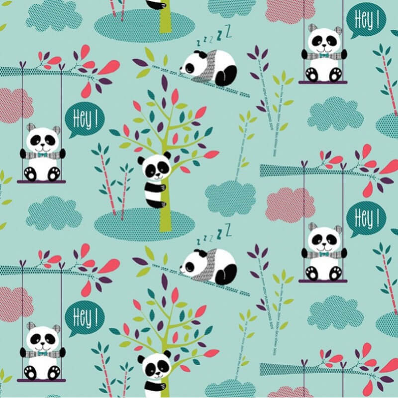 panda turquoise