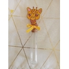 éprouvette dragées bébé girafe bapteme contenant verre fait main personnalisé