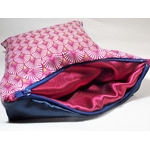 trousse xxl satin bordeaux bleu marine