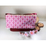 Pochette trousse xxl satin bordeaux faitmain