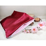 trousse xxl pochette plate bordeaux or faitmain