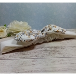 Headband fille bébé beige moutarde fait main sur mesure