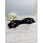 Headband fille bébé noir étoiles fait main personnalisé