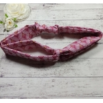 Headband fille bébé fuchsia doré moderne