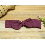 bandeau cheveux bébé fille noeud prune doré