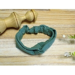 bandeau bébé fille élastique vert eucalyptus fait main