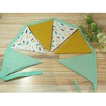 guirlande fanion chambre enfant moutarde menthe libellule
