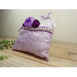 coussin mariage mauve parme violet fait main