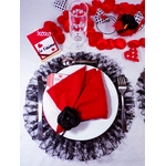 decoration romantique st valentin fait main rouge et noir