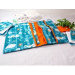 pochette couche langer lingettes lavables pieuvre tortue hippocampe