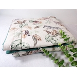 couverture bébé savane gaze de coton vert eucalyptus