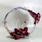 bouquet de mariée rond fil aluminium personnalisé