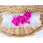 accessoire mariee dentelle fuchsia blanc personnaliser