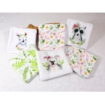 lingettes lavables animaux boheme bébé fait main