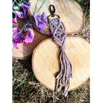 porte clé macramé taupe fait main