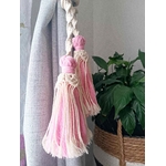 embrasse macramé pompons bohème deco fait main