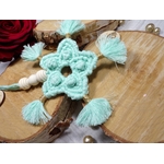 decoration etoile noel macrame vert pastel