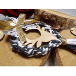 couronne noel boheme noir blanc