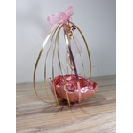 porte alliance mariage panier fleurs rose gold