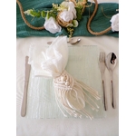 deco table mariage rond serviette boheme champetre