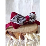 noeud papillon satin bordeaux noir fleurs mariage