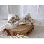 noeud papillon homme ajustable satin ivoire fleurs moutarde mariage
